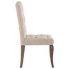 vidaXL Dining Chairs 2 pcs Beige Linen-Look Fabric