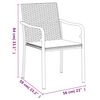 vidaXL 3 Piece Garden Dining Set with Cushions Poly Rattan and Steel