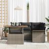 vidaXL Garden Sofa Set with Cushion Manual 5 pcs Grey