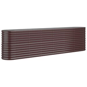 vidaXL Garden Raised Bed Galvanised Steel 260x40x68 cm Brown