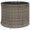 vidaXL 3 Piece Garden Sofa Set Half-Round Grey Poly Rattan