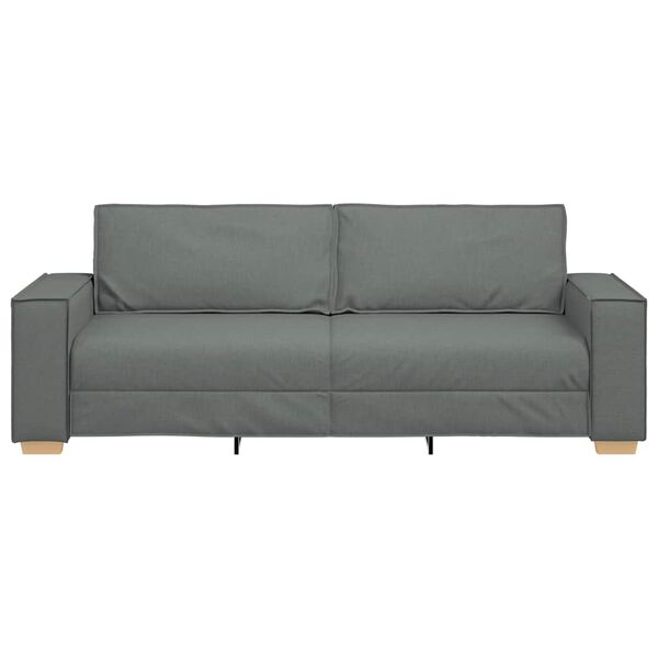 vidaXL 3-Seater Sofa Dark Grey 220x78x84 cm Fabric