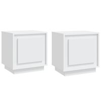 vidaXL Bedside Cabinets 2 pcs White 44x35x45 cm Engineered Wood