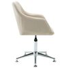 vidaXL Swivel Dining Chairs 4 pcs Cream Fabric