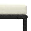 vidaXL Sectional Footrest with Cushion Black Poly Rattan