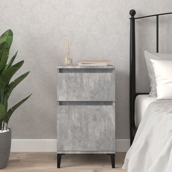 vidaXL Bedside Cabinet Concrete Grey 40x35x70 cm