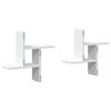 vidaXL Wall Shelves 2 pcs White 38x12x38 cm Engineered Wood
