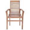 vidaXL Dining Chairs 8 pcs with Cream Cushions Solid Teak Wood