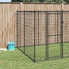 vidaXL Outdoor Dog Kennel Steel 16.94 m²