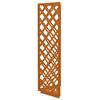 vidaXL Corner Trellis Planter Orange 50x50x145 cm Solid Firwood