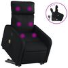 vidaXL Stand up Massage Recliner Chair Black Faux Leather