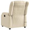 vidaXL Massage Recliner Chair Cream Fabric