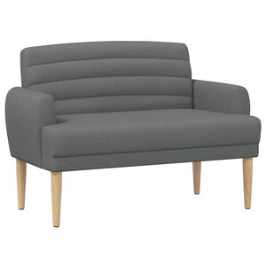 vidaXL Loveseat with Button Tufted Dark Grey 116 x 67 x 80 cm Fabric