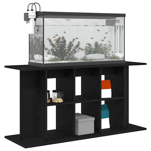 vidaXL Aquarium Stand Black Oak 120x40x60 cm Engineered Wood