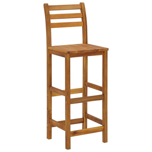 vidaXL Bar Stools 8 pcs Solid Wood Acacia
