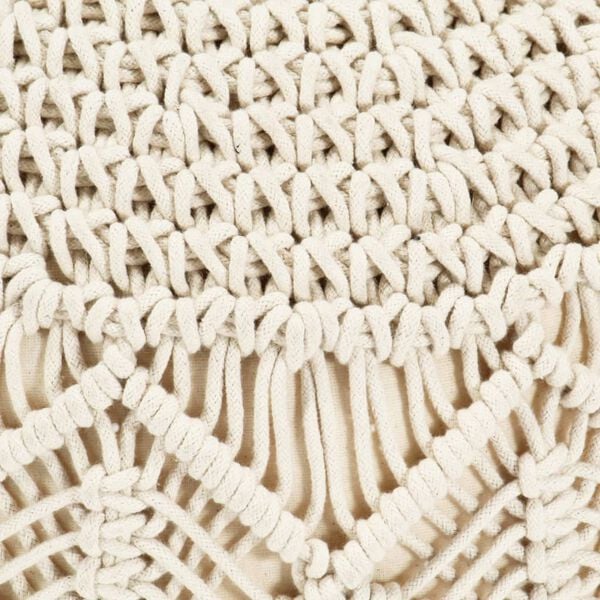 vidaXL Macrame Handmade Pouffe 45x30 cm Cotton
