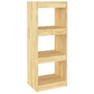 vidaXL Book Cabinet | Natural wood | Solid pinewood (untreated) | Medium