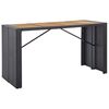 vidaXL 9 Piece Outdoor Bar Set Poly Rattan and Acacia Wood Black
