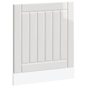 vidaXL Dishwasher Panel "Lucca" High Gloss White Engineered Wood