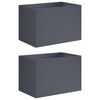 vidaXL Garden Planter 2 pcs Anthracite 50 x 40 x 40 cm