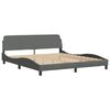 vidaXL Bed Frame without Mattress "Hvar" Dark Grey 180x200 cm King Fabric