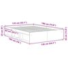 vidaXL Bed Frame without Mattress White 135x190 cm Double Double