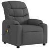 vidaXL Massage Recliner Chair Dark Grey Fabric