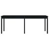 vidaXL Garden Table Black 203.5x100x76 cm Solid Wood Pine