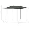 vidaXL Gazebo 3x4x2.6 m Anthracite 160 g/m²