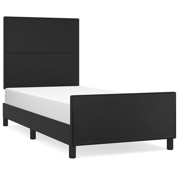 vidaXL Bed Frame without Mattress Black 107x203 cm King Single Size Velvet