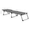 vidaXL Extra High Folding Senior Sunbed Grey Aluminium