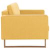 vidaXL 3-Seater Sofa Fabric Yellow