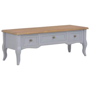 vidaXL TV Cabinet | Brown and Grey | MDF, Pinewood | Medium | TV Cabinet