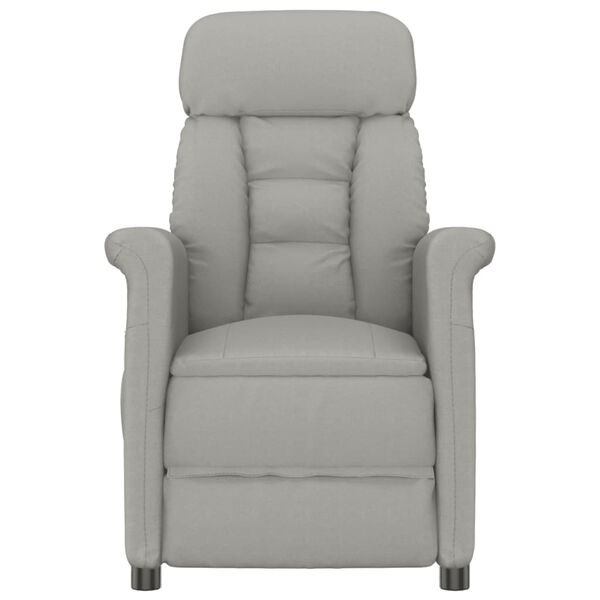 vidaXL Massage Chair Light Grey Faux Suede Leather