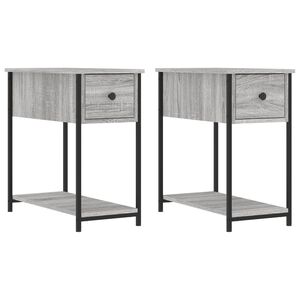 vidaXL Bedside Cabinets 2 pcs Grey Sonoma 30x60x60 cm Engineered Wood