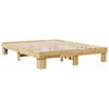 vidaXL Bed Frame without Mattress 135x190 cm Solid Wood Oak