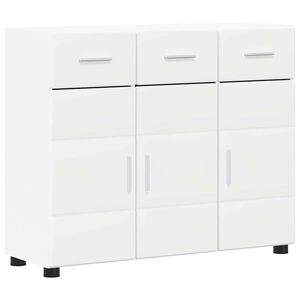 vidaXL Sideboard with Shelf White 88.5 x 30.5 x 73 cm Engineered Wood