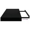 vidaXL Floating Wall Shelves 4 pcs Black 60x23.5x3.8 cm MDF
