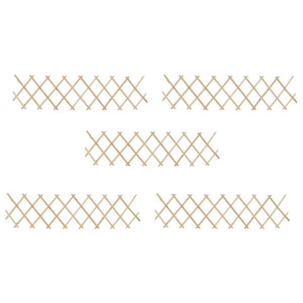 vidaXL Trellis Fences 5 pcs Firwood 180x30 cm