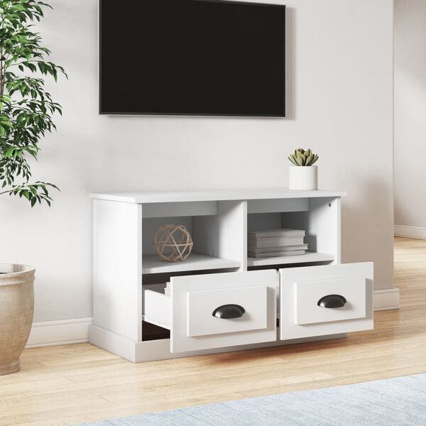 vidaXL TV Cabinet White 80x35x50 cm Engineered Wood