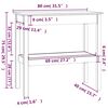 vidaXL Console Table 80x40x75 cm Solid Wood Pine