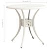 vidaXL 3 Piece Bistro Set Cast Aluminium White