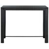 vidaXL 7 Piece Outdoor Bar Set with Armrest Poly Rattan Black