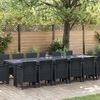 vidaXL Garden Dining Set 15 pcs Anthracite Polt rattan