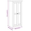 vidaXL Wardrobe Grey 80x50x171.5 cm Solid Pine Panama Range
