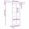 vidaXL Sliding Door Brown 80 x 208 cm Solid Pine Wood