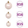 vidaXL Artificial Pre-lit Christmas Tree with Ball Set&Pine Cones 210 cm