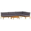 vidaXL 5 Piece Garden Pallet Sofa Units Solid Acacia Wood Natural