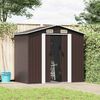 vidaXL Garden Storage Shed Brown 204x132x186 cm Steel