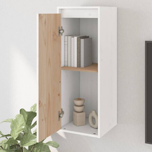 vidaXL Wall Cabinets 2 pcs White 30x30x80 cm Solid Wood Pine